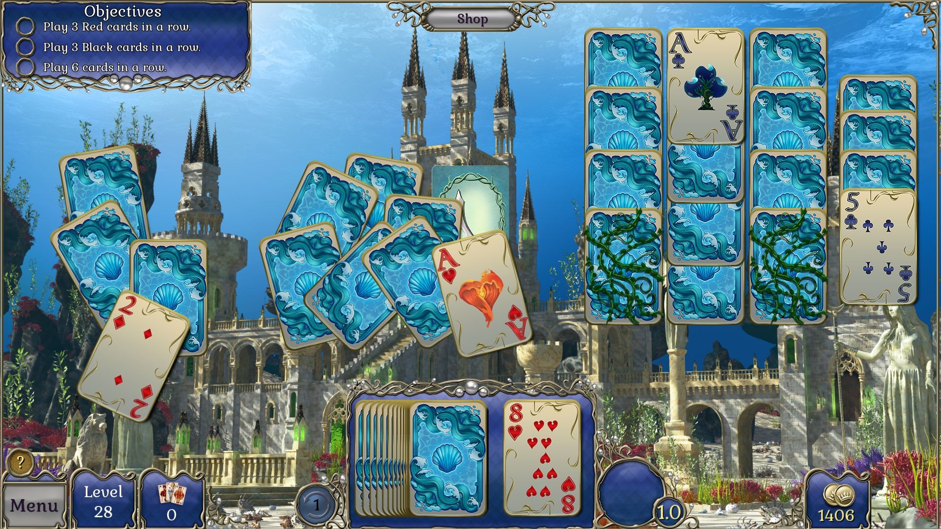 Jewel Match Atlantis Solitaire 2 - Collector's Edition screenshot