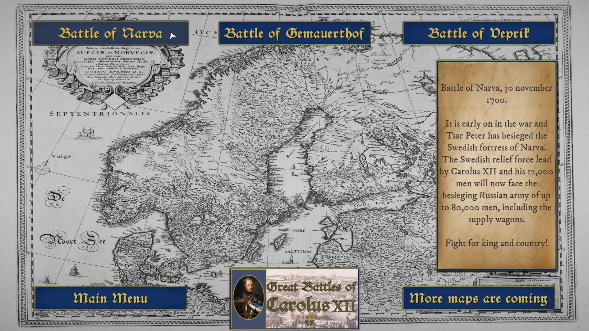 Great Battles of Carolus XII screenshot