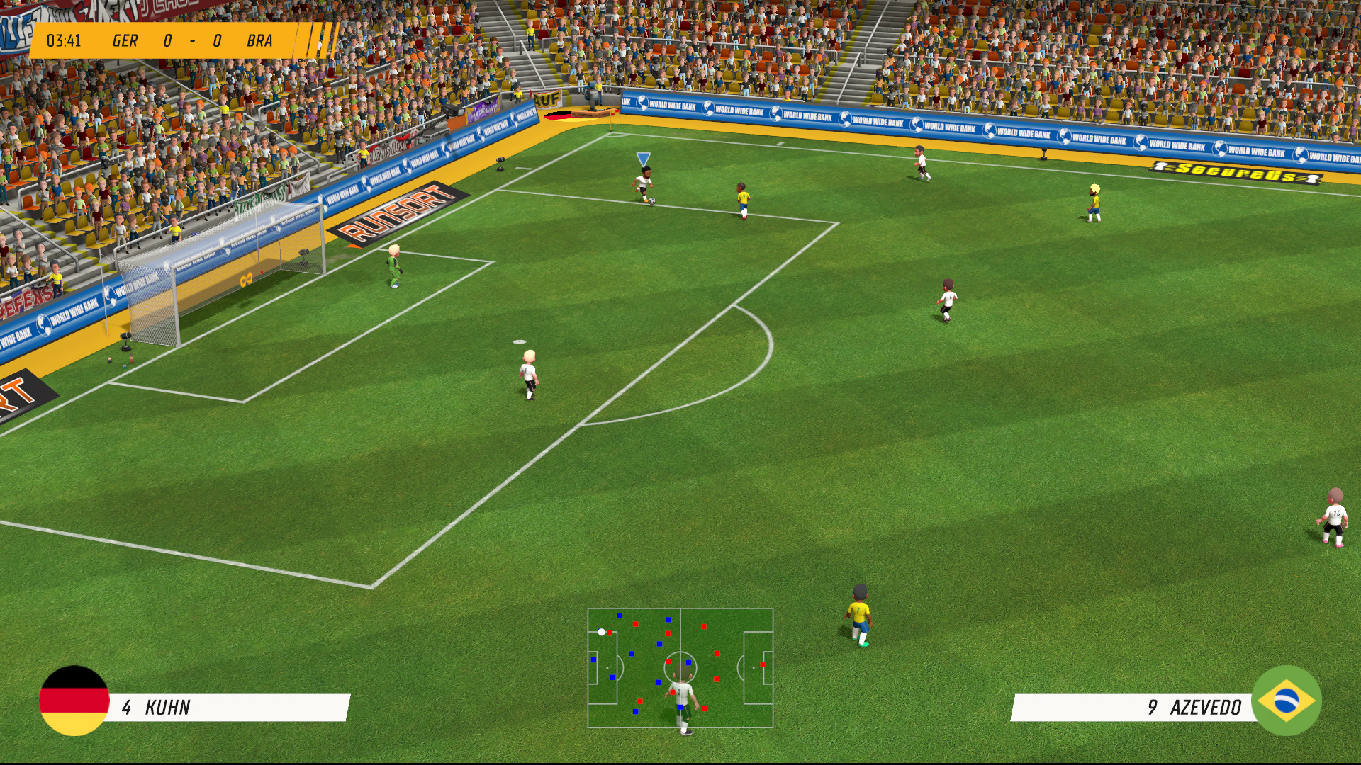 Super Soccer Blast: America vs Europe screenshot