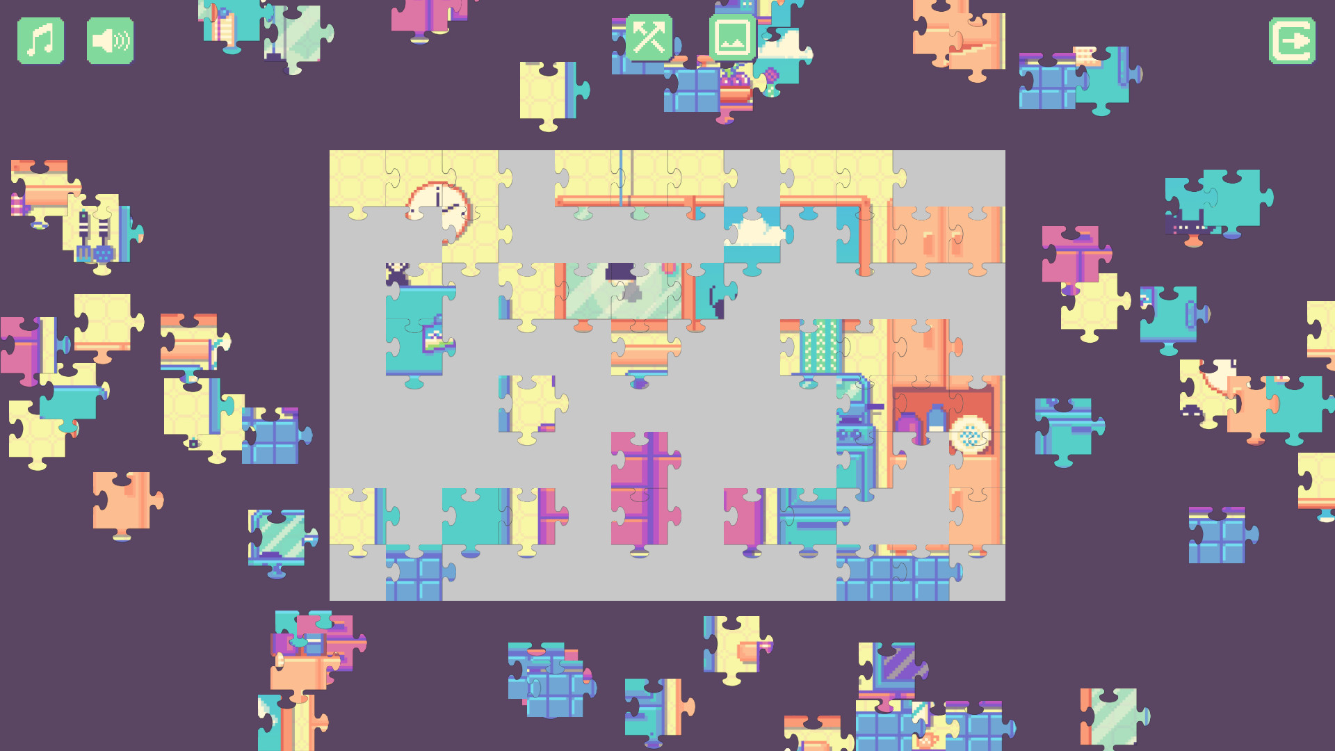 Newton's Life at Home - Pixel Art Jigsaw Puzzle screenshot