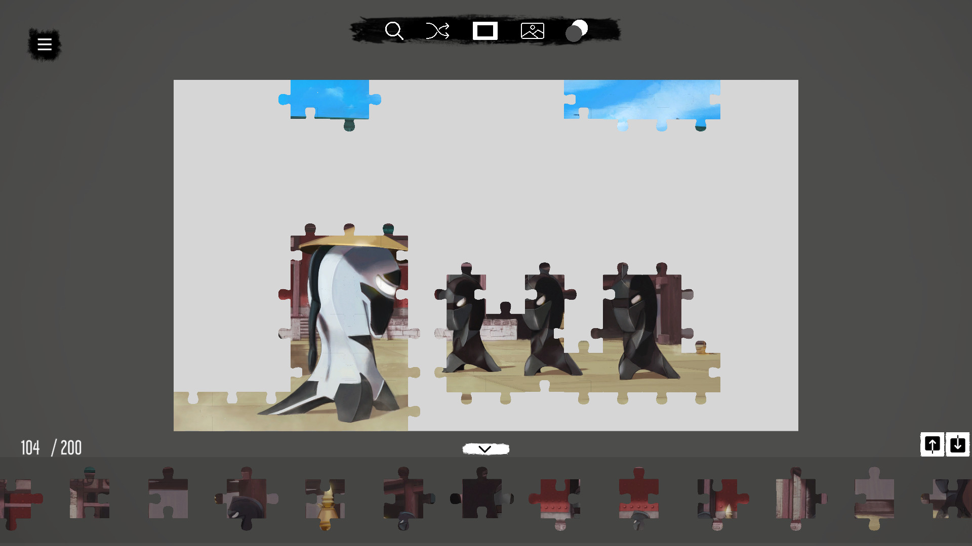 Shinobi's Way - a jigsaw chess tale screenshot