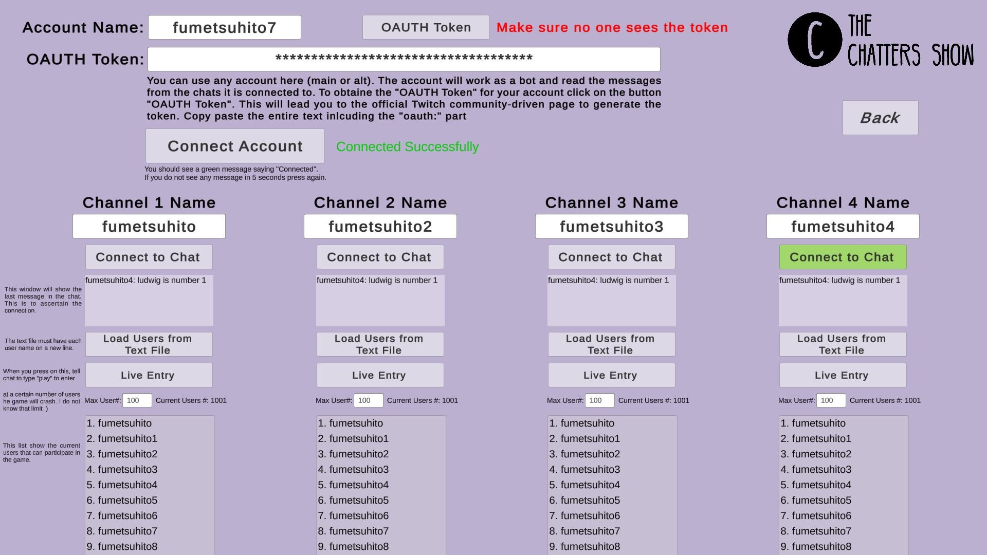 The Chatters Show screenshot
