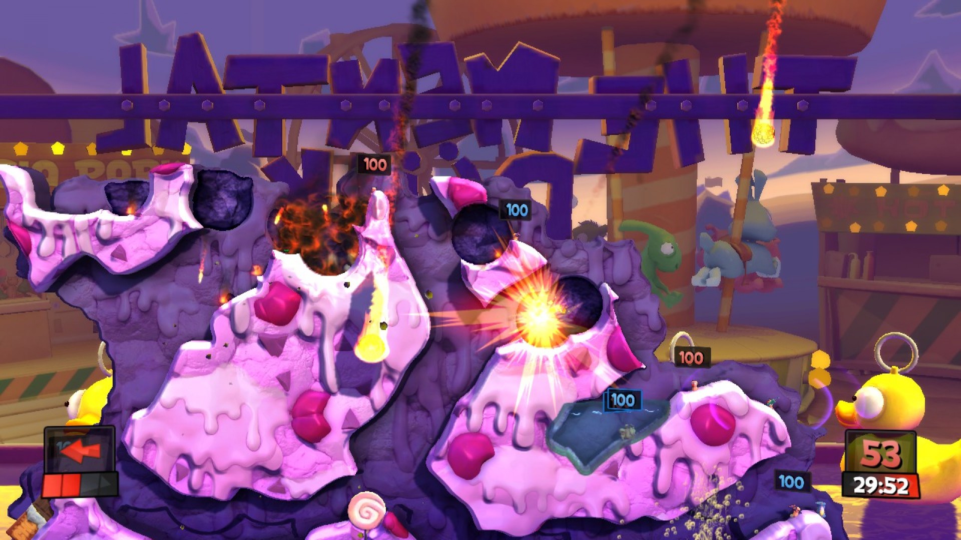 Worms Revolution: Funfair DLC screenshot