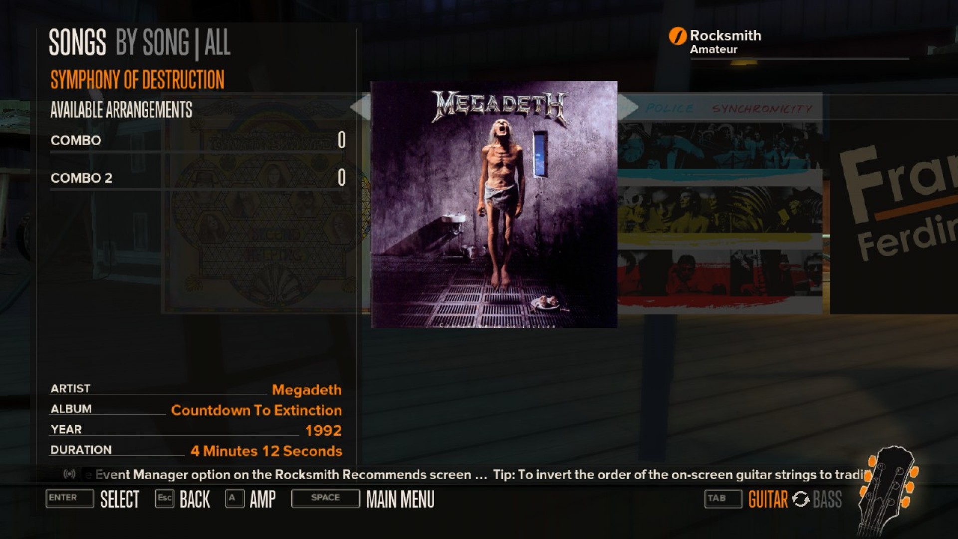 Rocksmith - Megadeth - Symphony of Destruction screenshot
