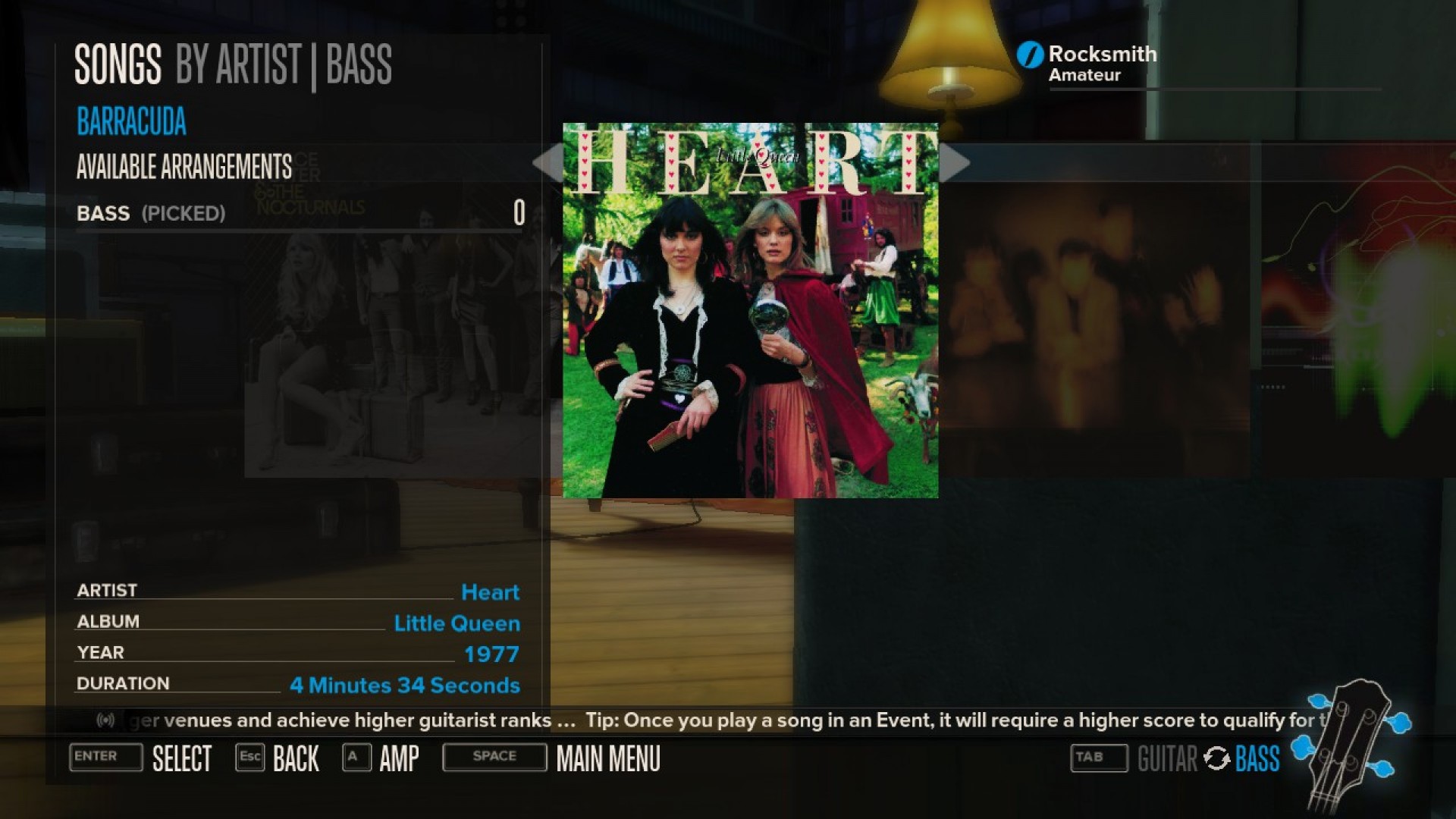 Rocksmith - Heart - Barracuda screenshot