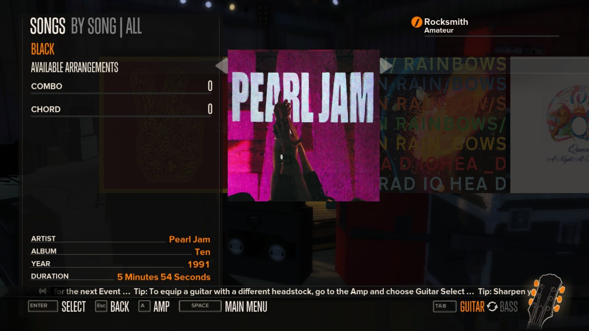 Rocksmith - Pearl Jam - Black screenshot