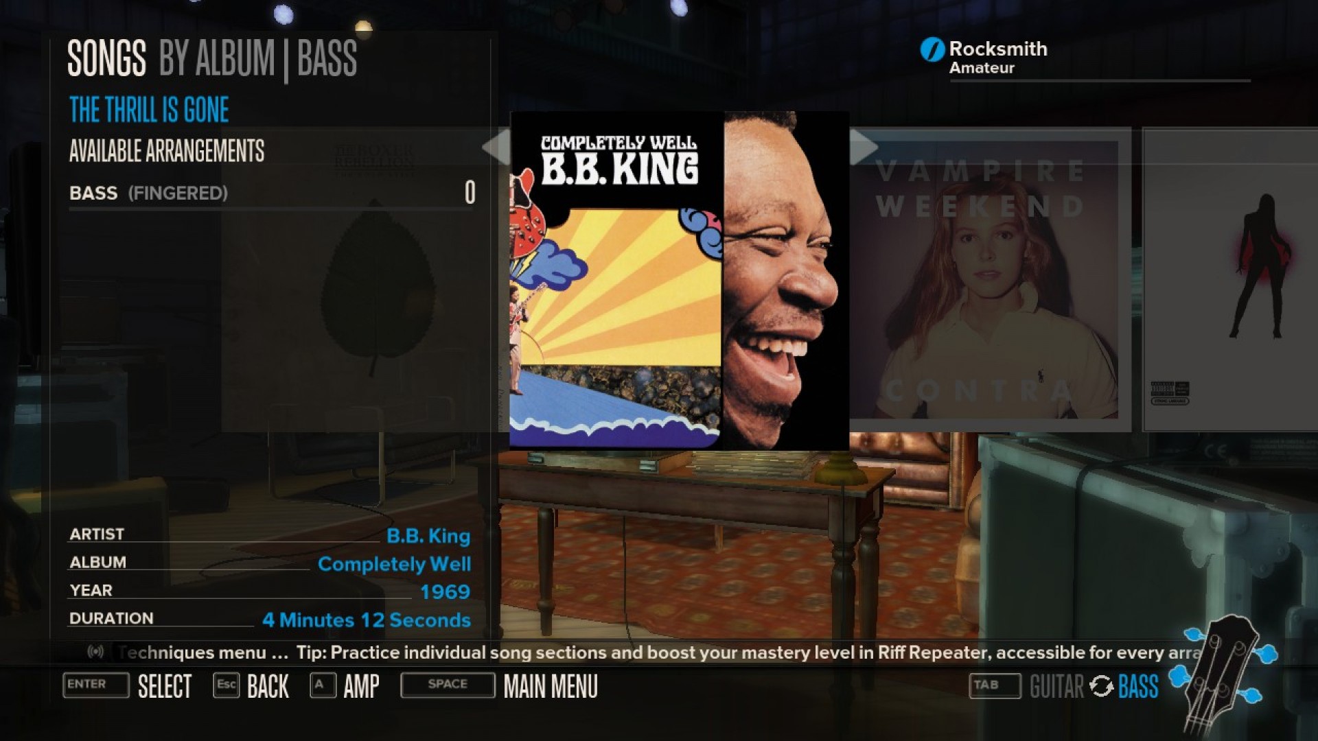 Rocksmith - B. B. King - The Thrill Is Gone screenshot