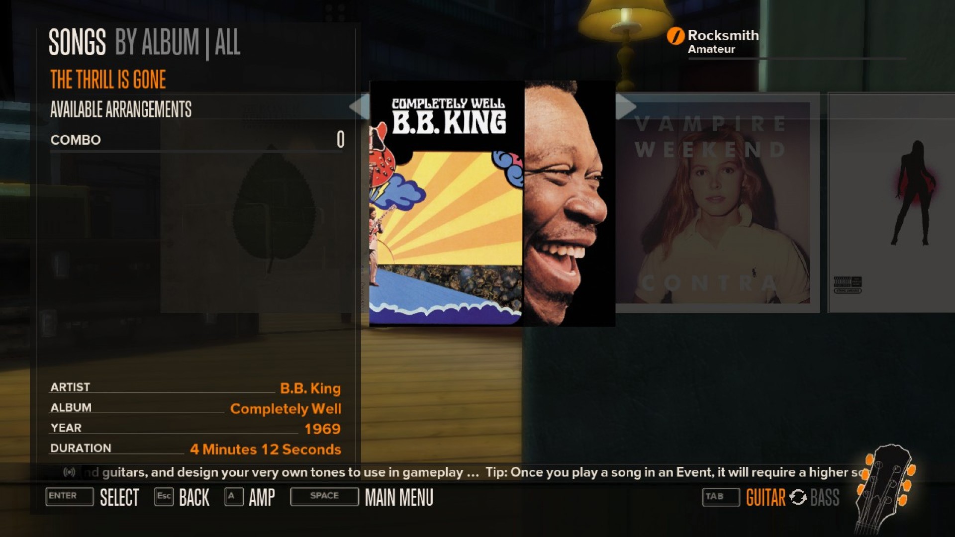 Rocksmith - B. B. King - The Thrill Is Gone screenshot