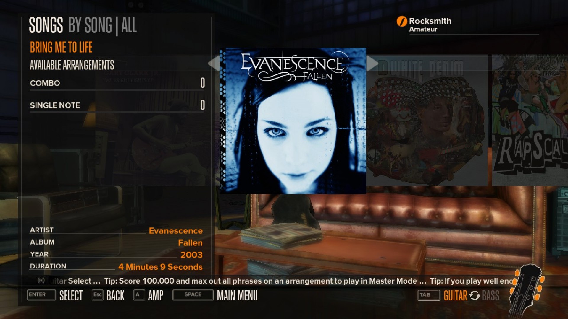 Rocksmith - Evanescence - Bring Me to Life screenshot