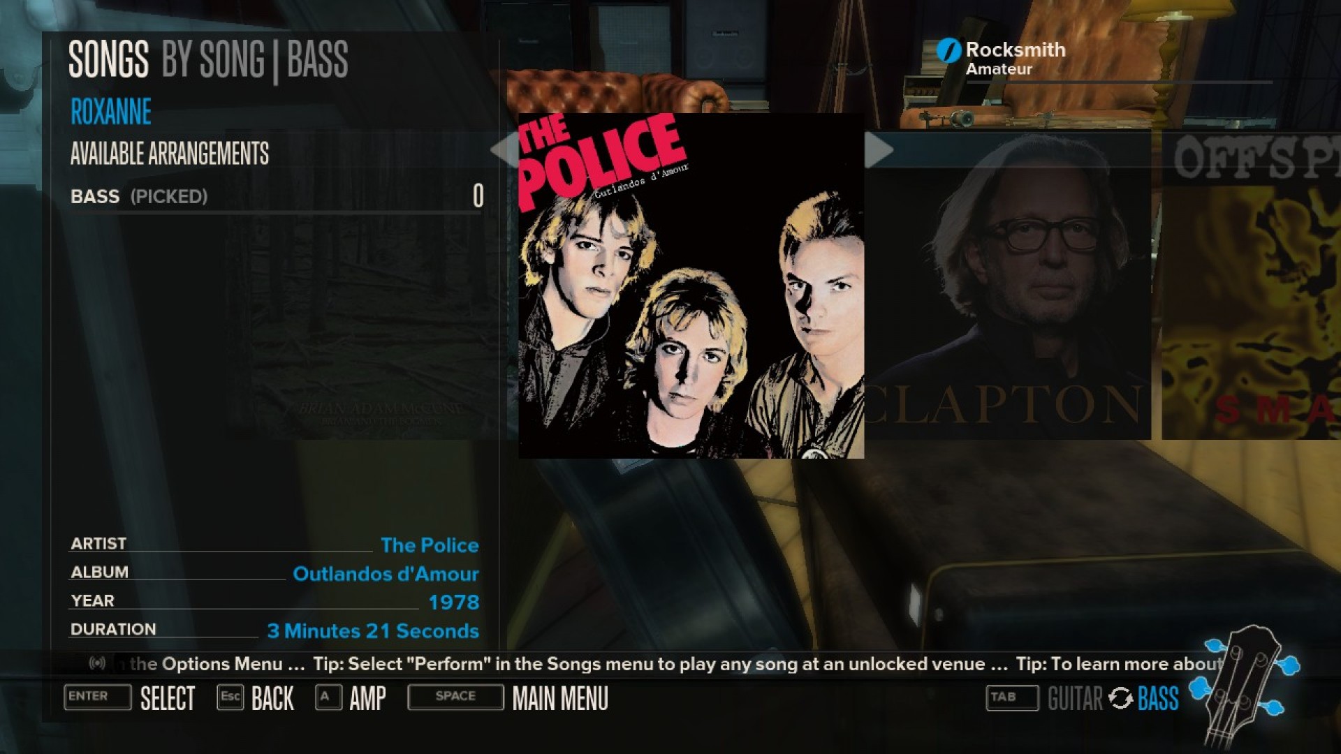 Rocksmith - The Police - Roxanne screenshot