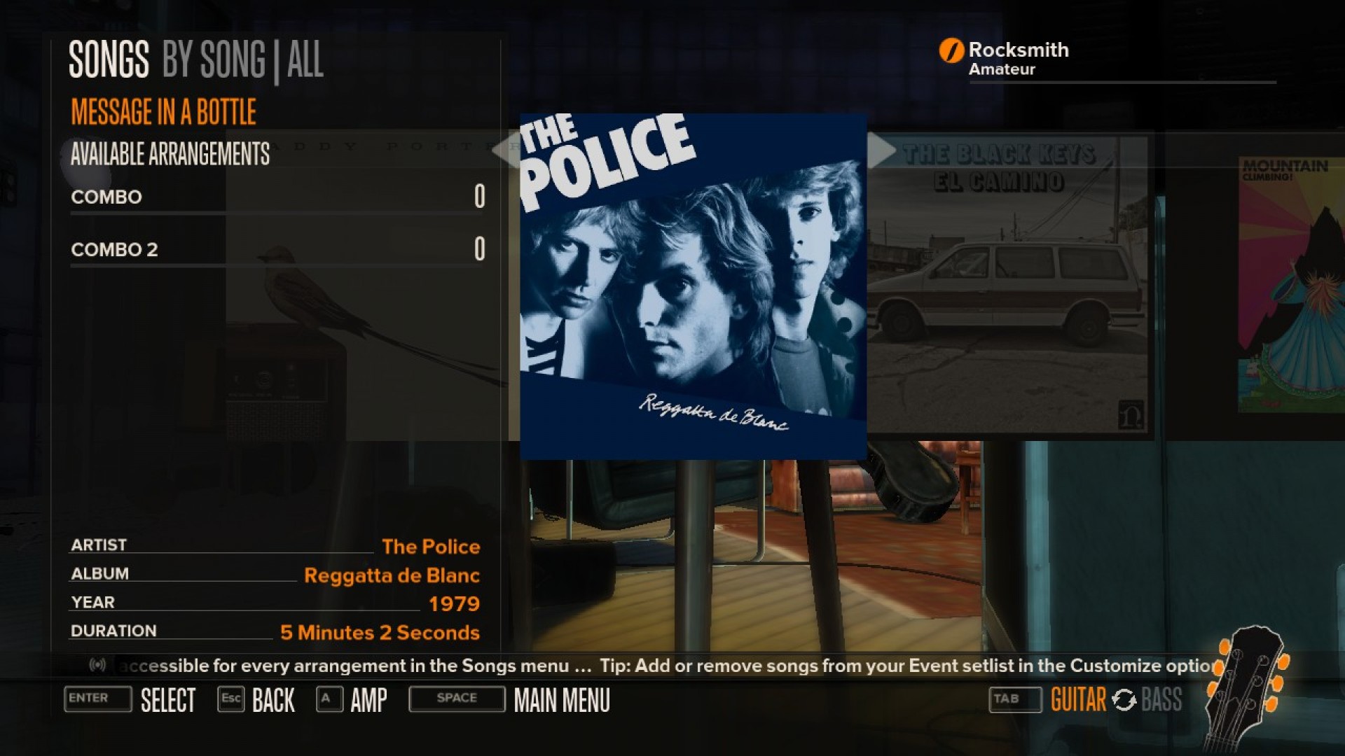 Rocksmith - The Police - Message In A Bottle screenshot