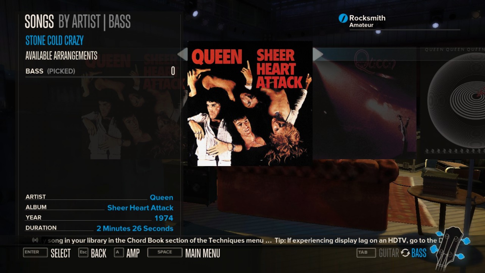 Rocksmith - Queen - Stone Cold Crazy screenshot