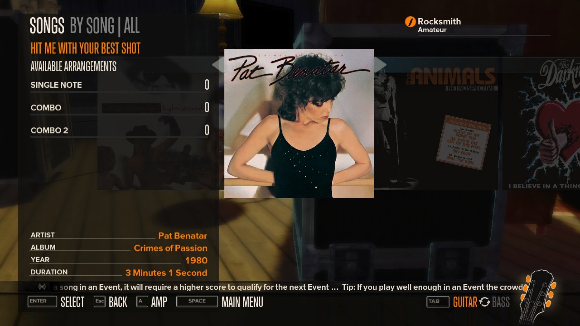 Rocksmith - Pat Benatar - Hit Me With Your Best Shot screenshot