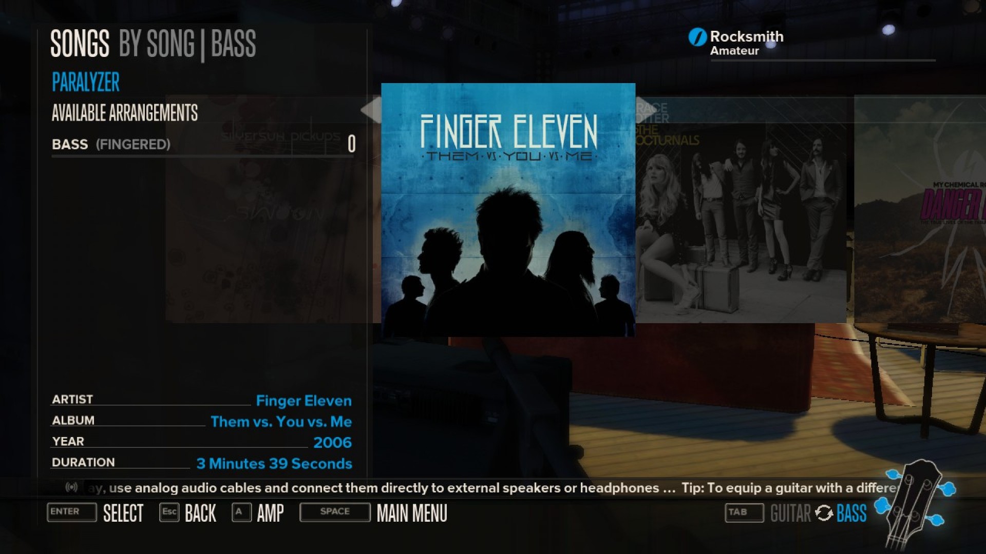 Rocksmith - Finger Eleven - Paralyzer screenshot