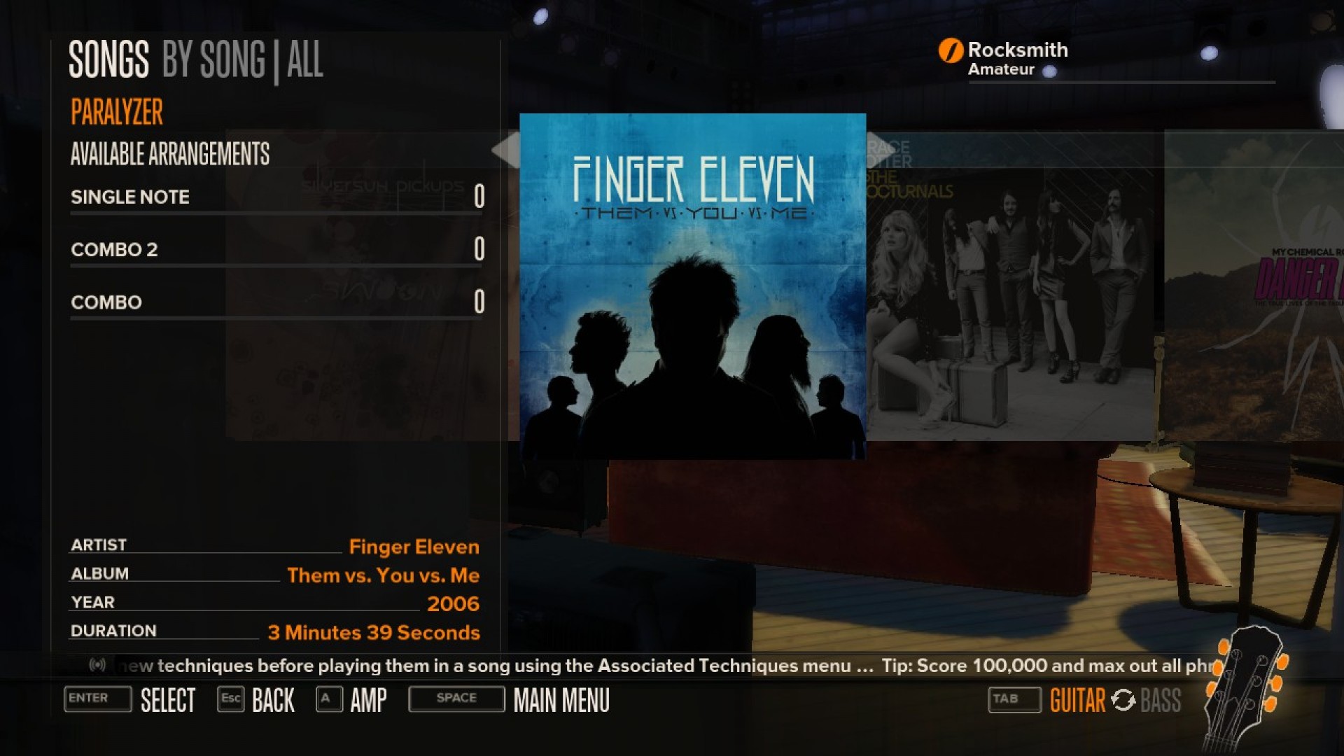 Rocksmith - Finger Eleven - Paralyzer screenshot