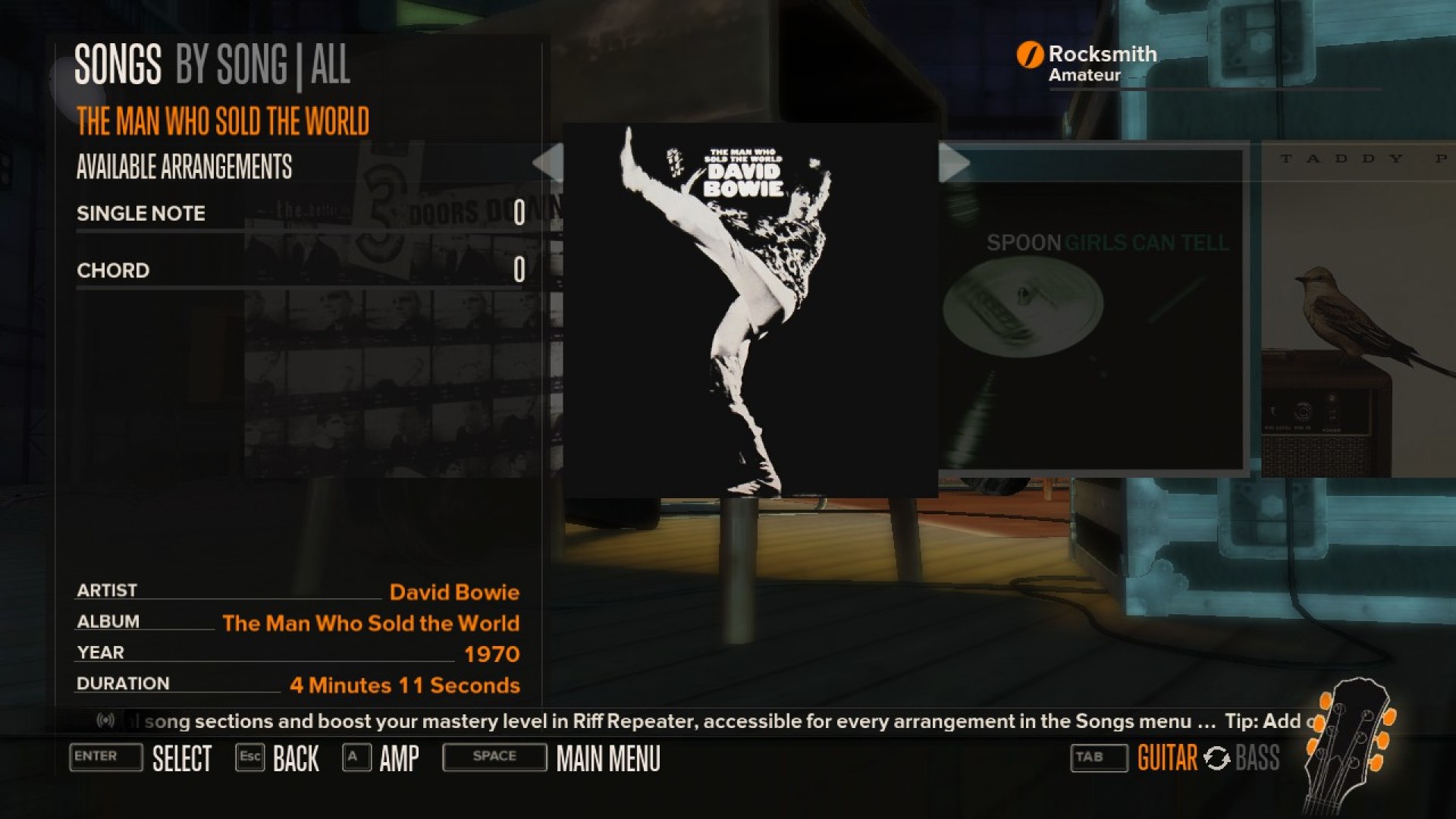 Rocksmith - David Bowie - The Man Who Sold The World screenshot