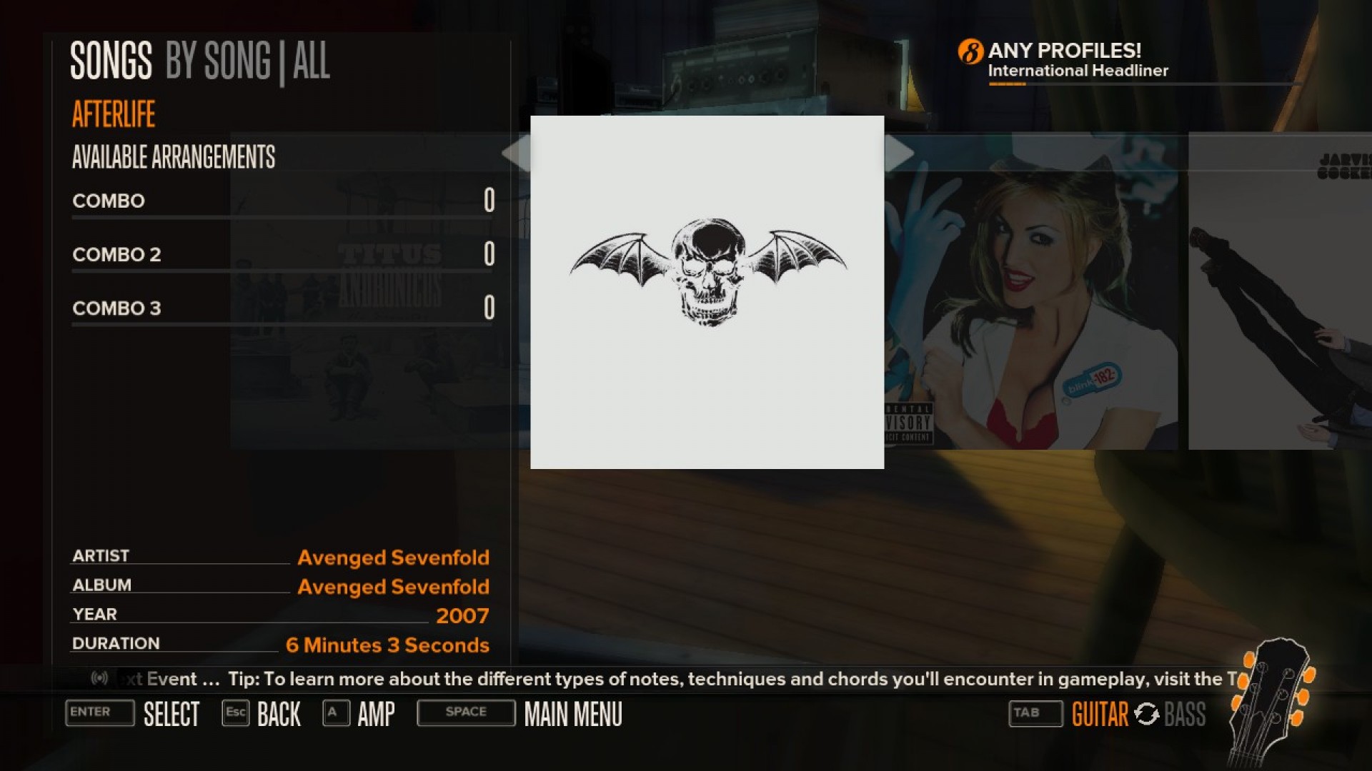 Rocksmith - Avenged Sevenfold - Afterlife screenshot
