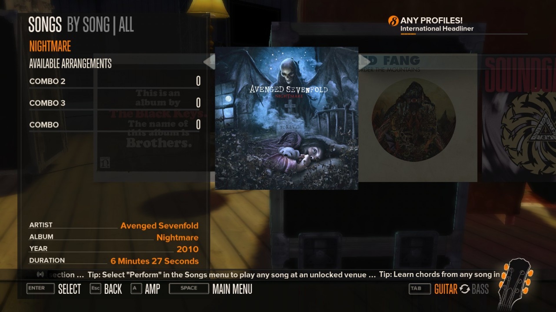Rocksmith - Avenged Sevenfold - Nightmare screenshot