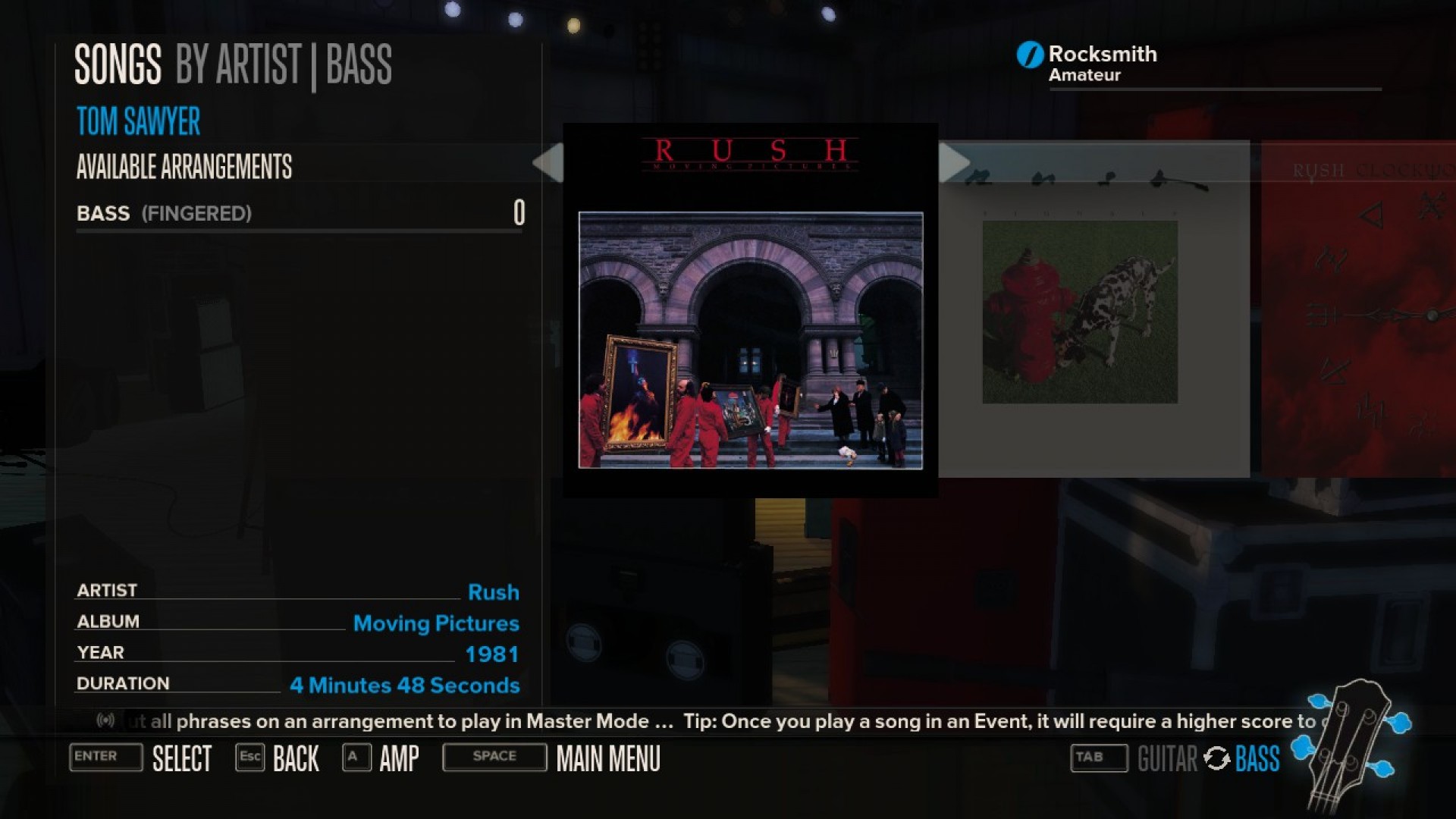 Rocksmith - Rush - Tom Sawyer screenshot