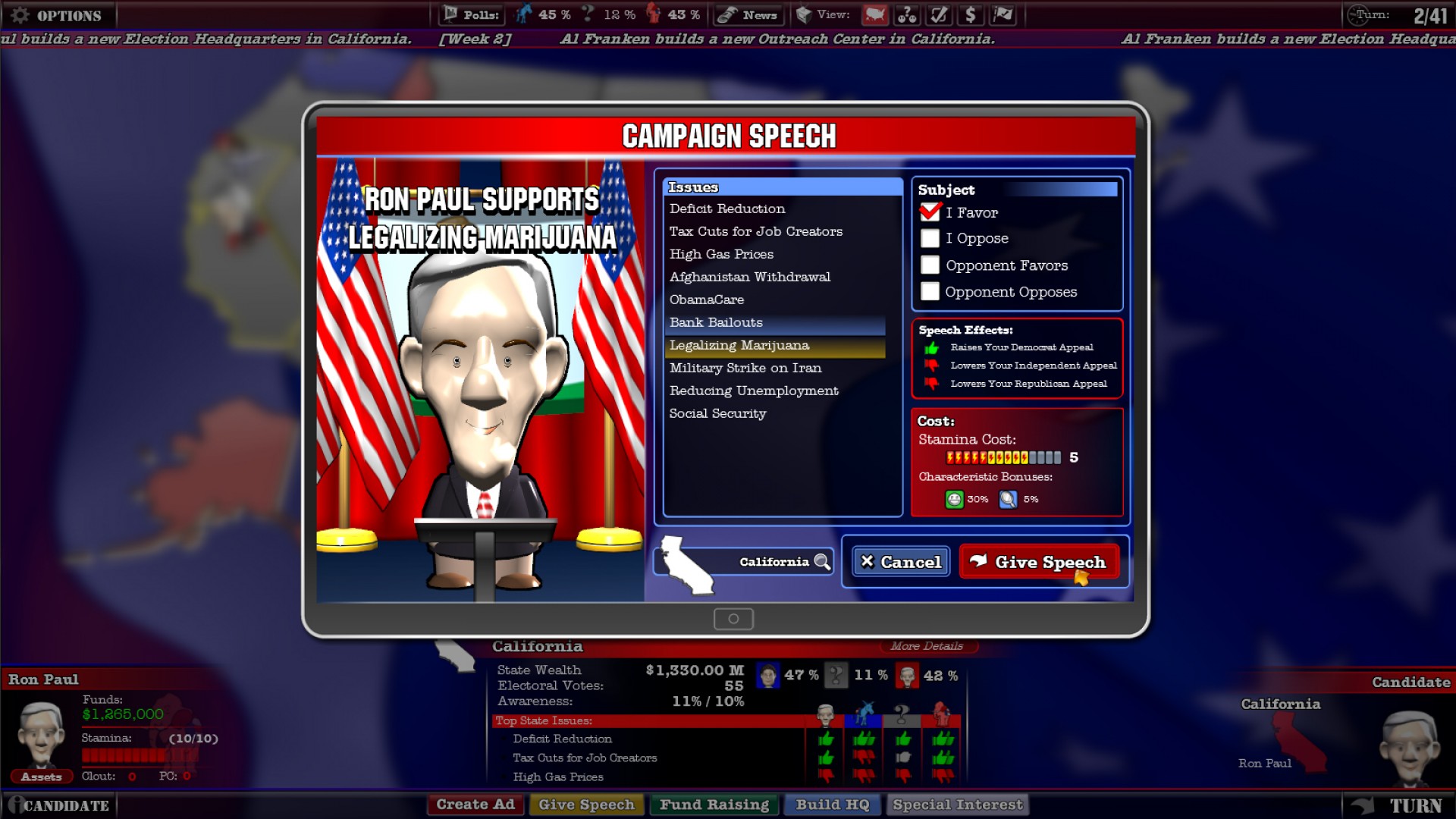 The Political Machine screenshot