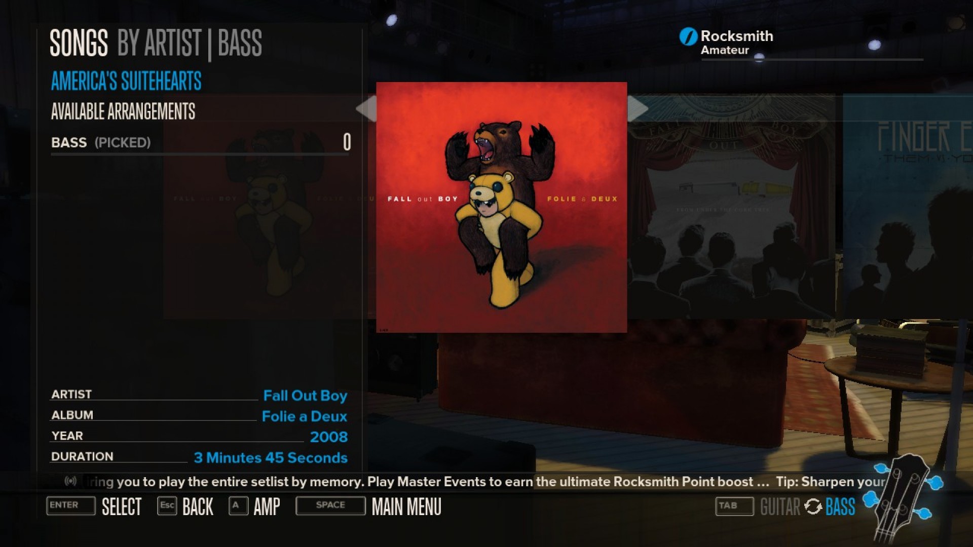 Rocksmith - Fall Out Boy - America's Suitehearts screenshot