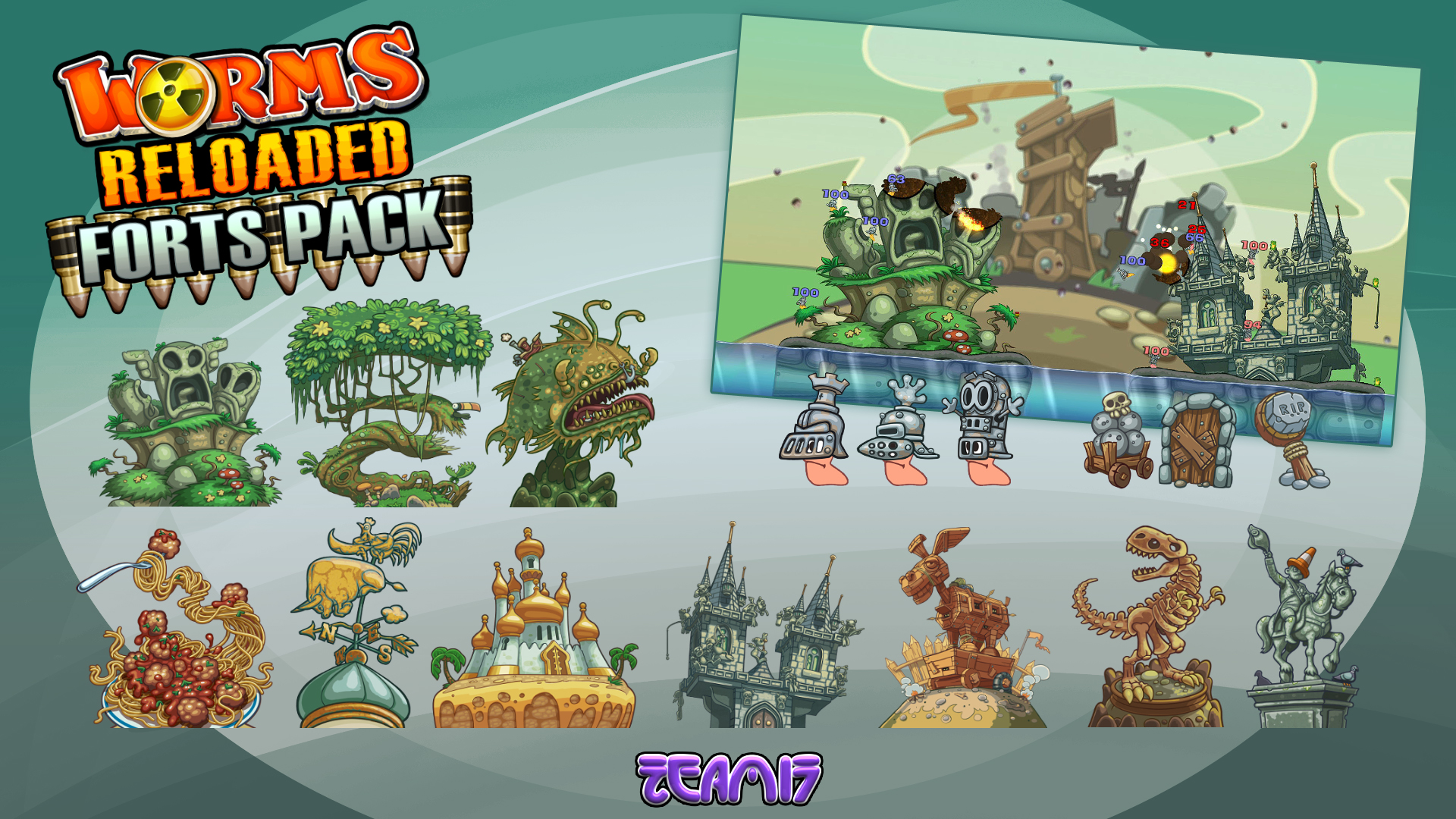 Worms Reloaded: Forts Pack screenshot