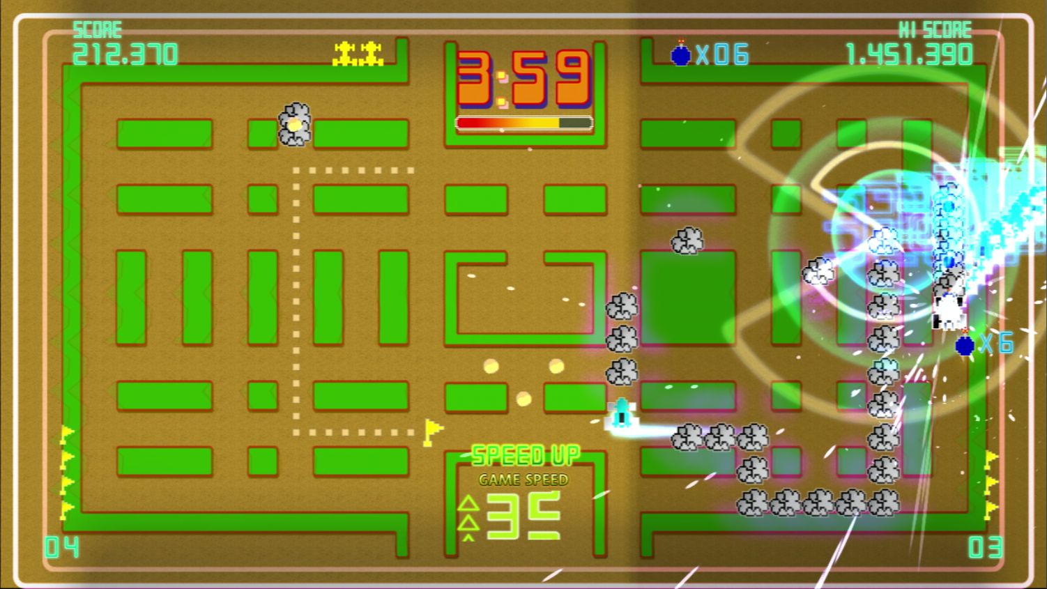 Pac-Man Championship Edition DX+: Rally-X Skin screenshot