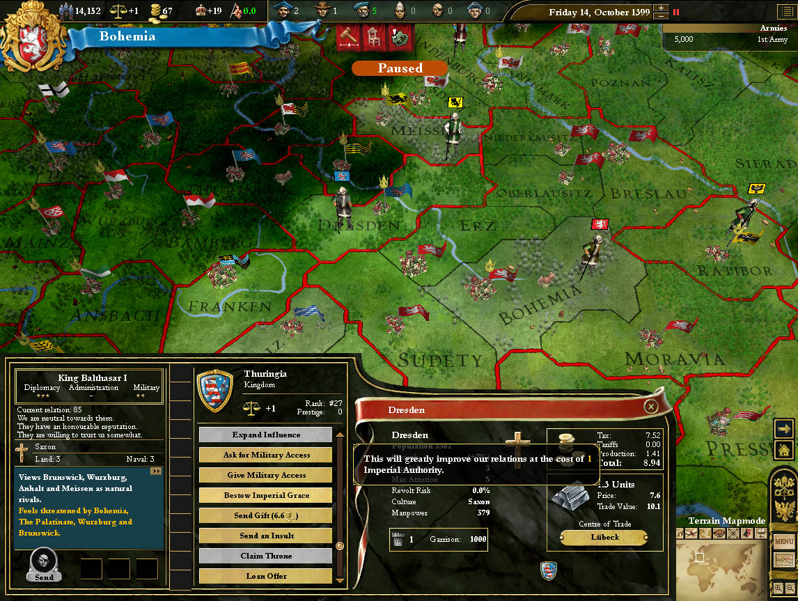 Europa Universalis III: Heir to the Throne screenshot