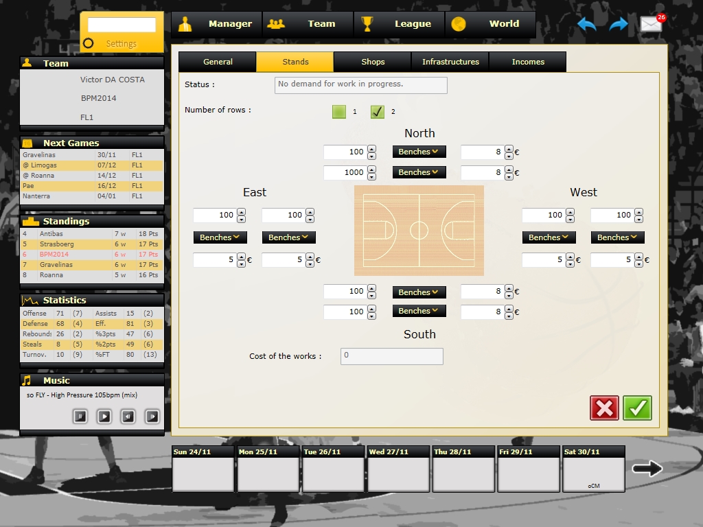 Basketball Pro Management 2014 screenshot