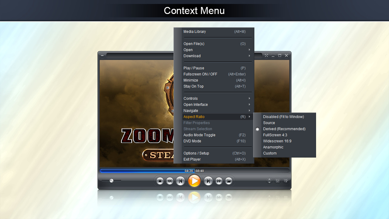 Zoom Player 13 : Steam Edition screenshot