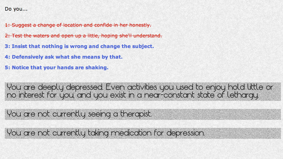 Depression Quest screenshot