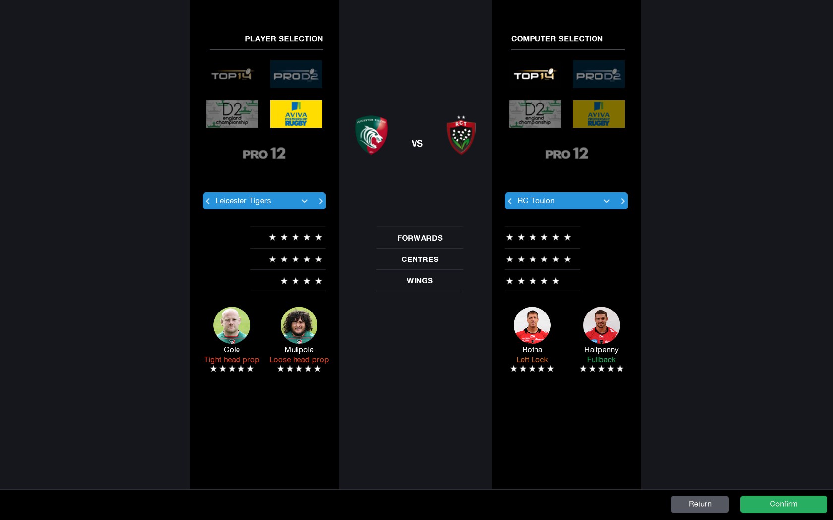 Pro Rugby Manager 2015 screenshot