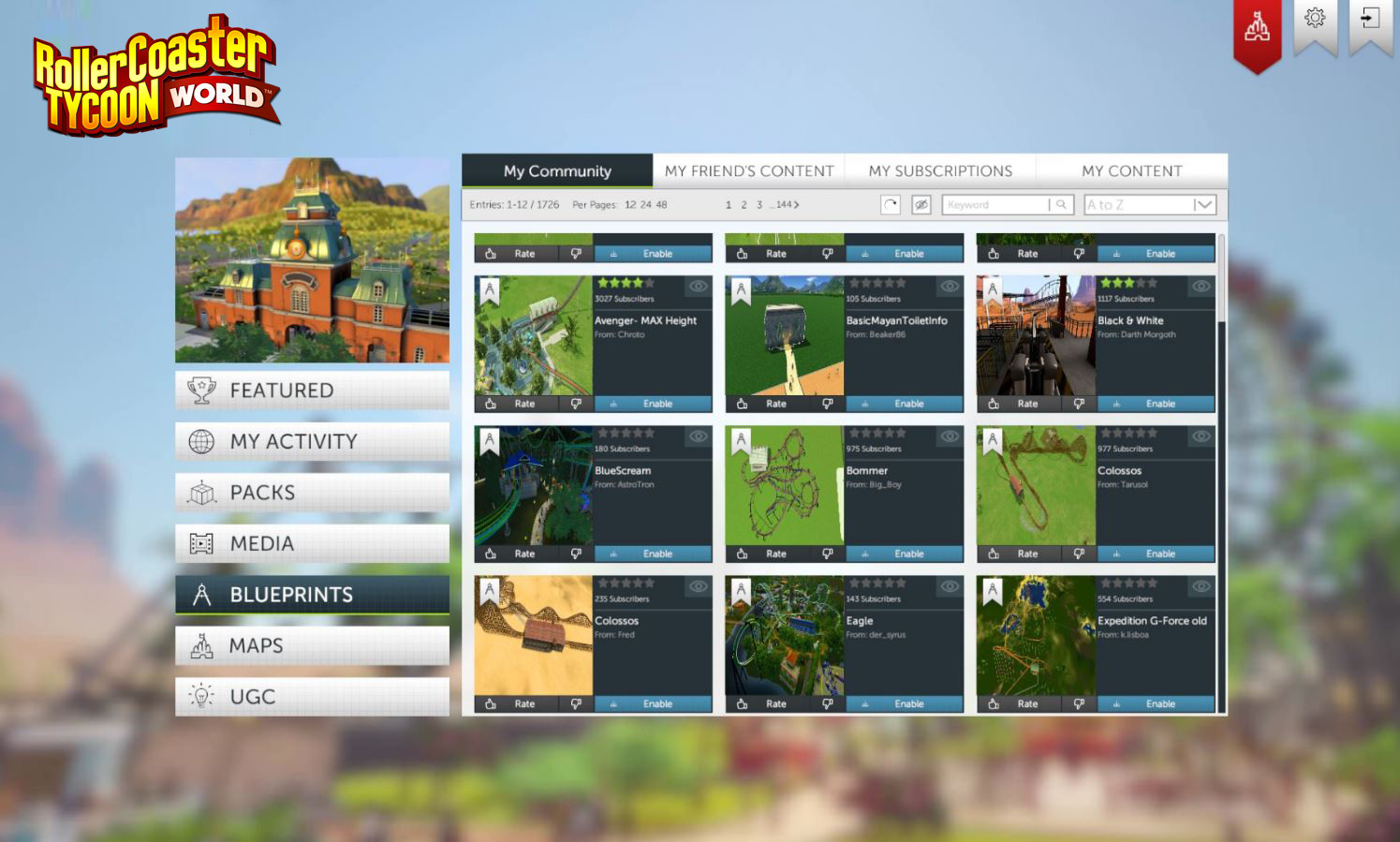 RollerCoaster Tycoon World Resimleri 