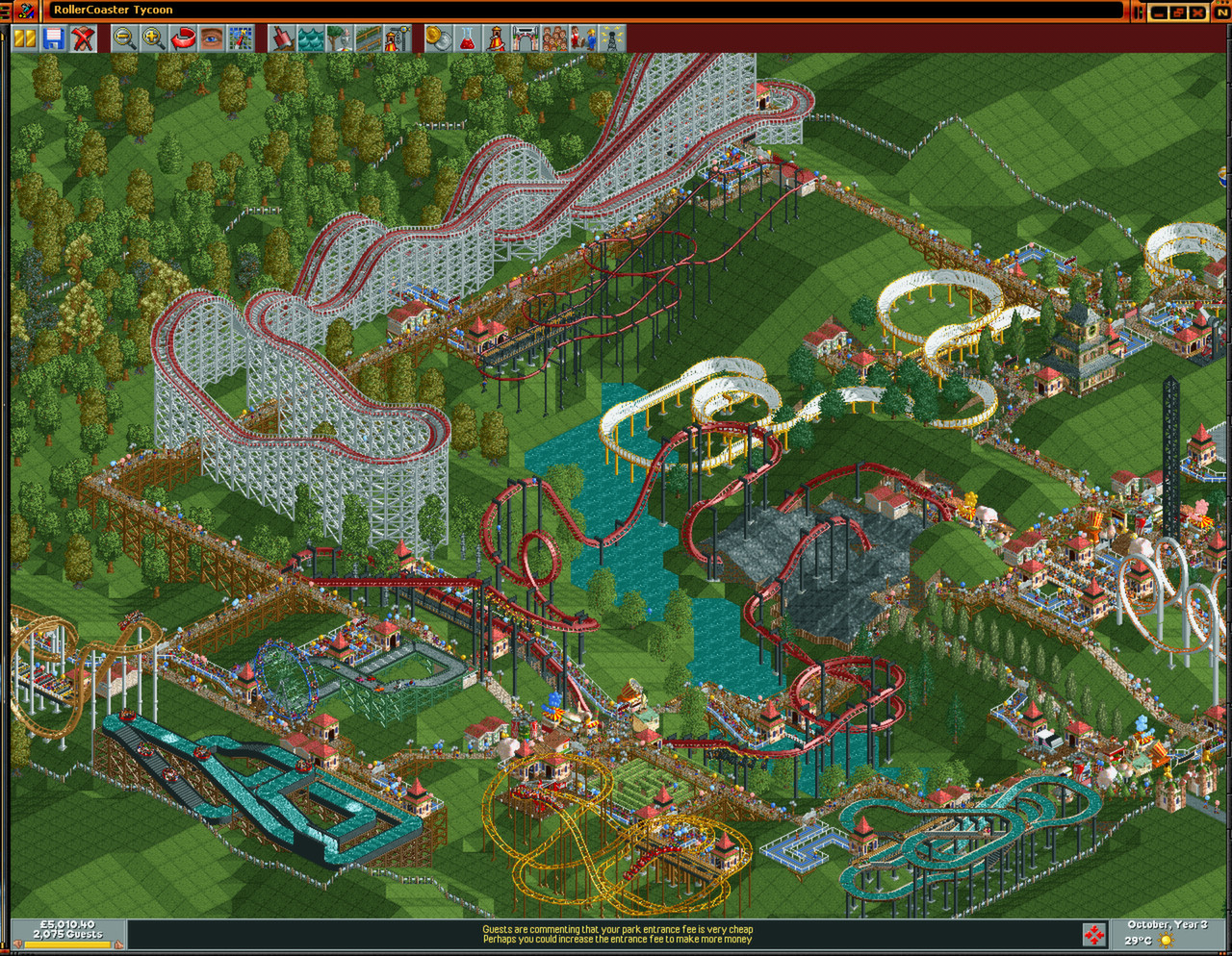 RollerCoaster Tycoon: Deluxe screenshot