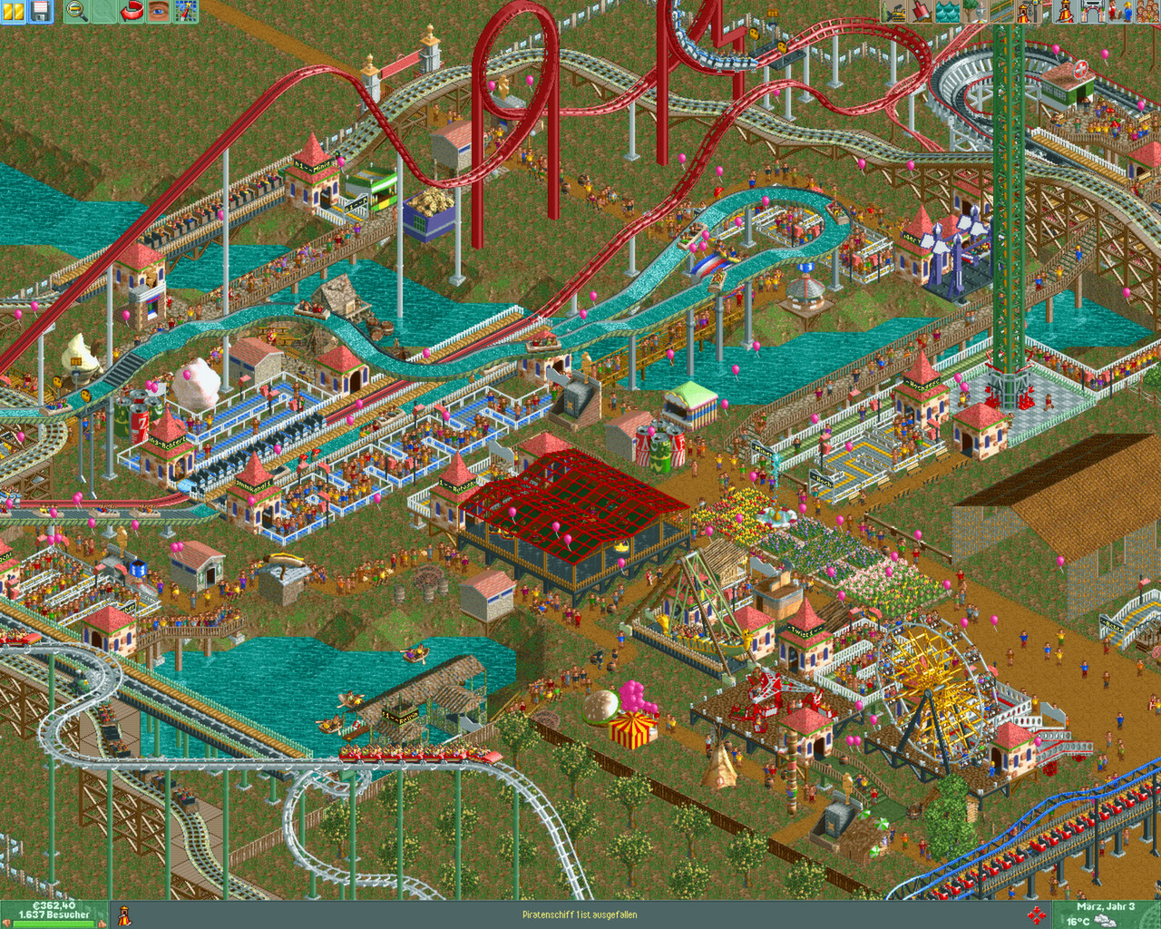 rollercoaster tycoon deluxe played in compatibility