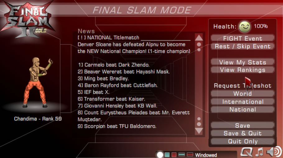 Final Slam 2 screenshot