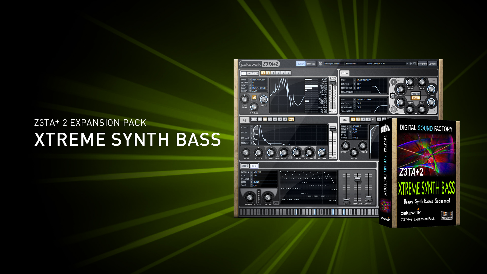 Z3TA+ 2 - DSF Xtreme Synth Bass Expansion Pack screenshot