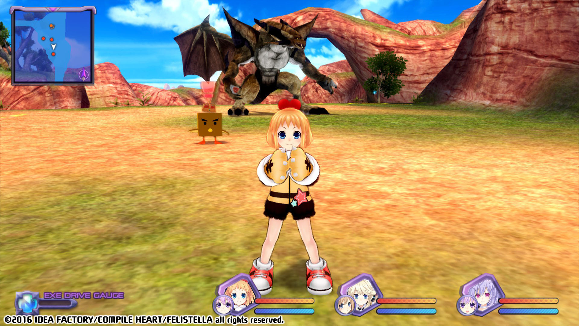 Hyperdimension Neptunia Re;Birth1 Peashy Battle Entry screenshot