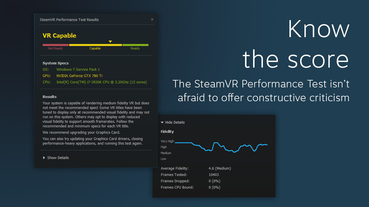 SteamVR performance test inconsistencies :: HTC General Discussions