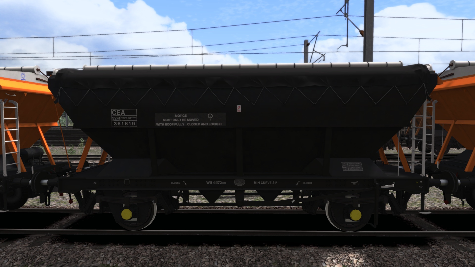 TS Marketplace: Loadhaul CEA Covered Hopper Wagon Pack screenshot