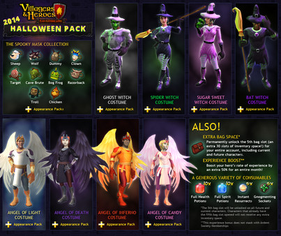 скриншот Villagers and Heroes: 2014 Halloween Pack 0