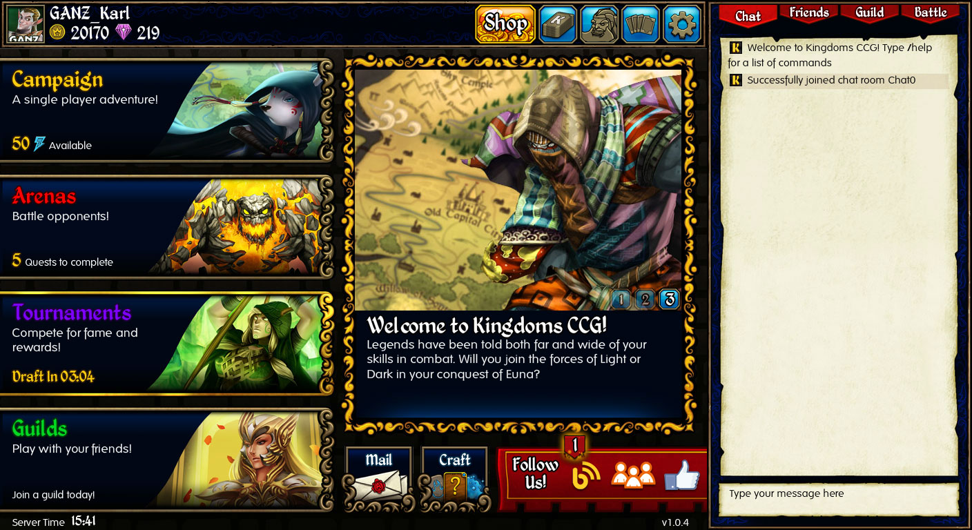 Kingdoms CCG screenshot