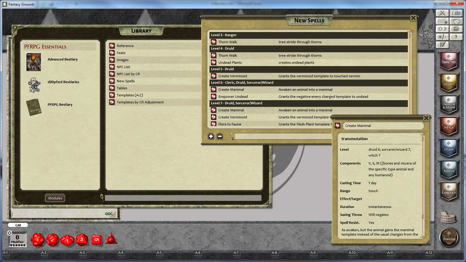 Fantasy Grounds - 3.5E/PFRPG Advanced Bestiary screenshot