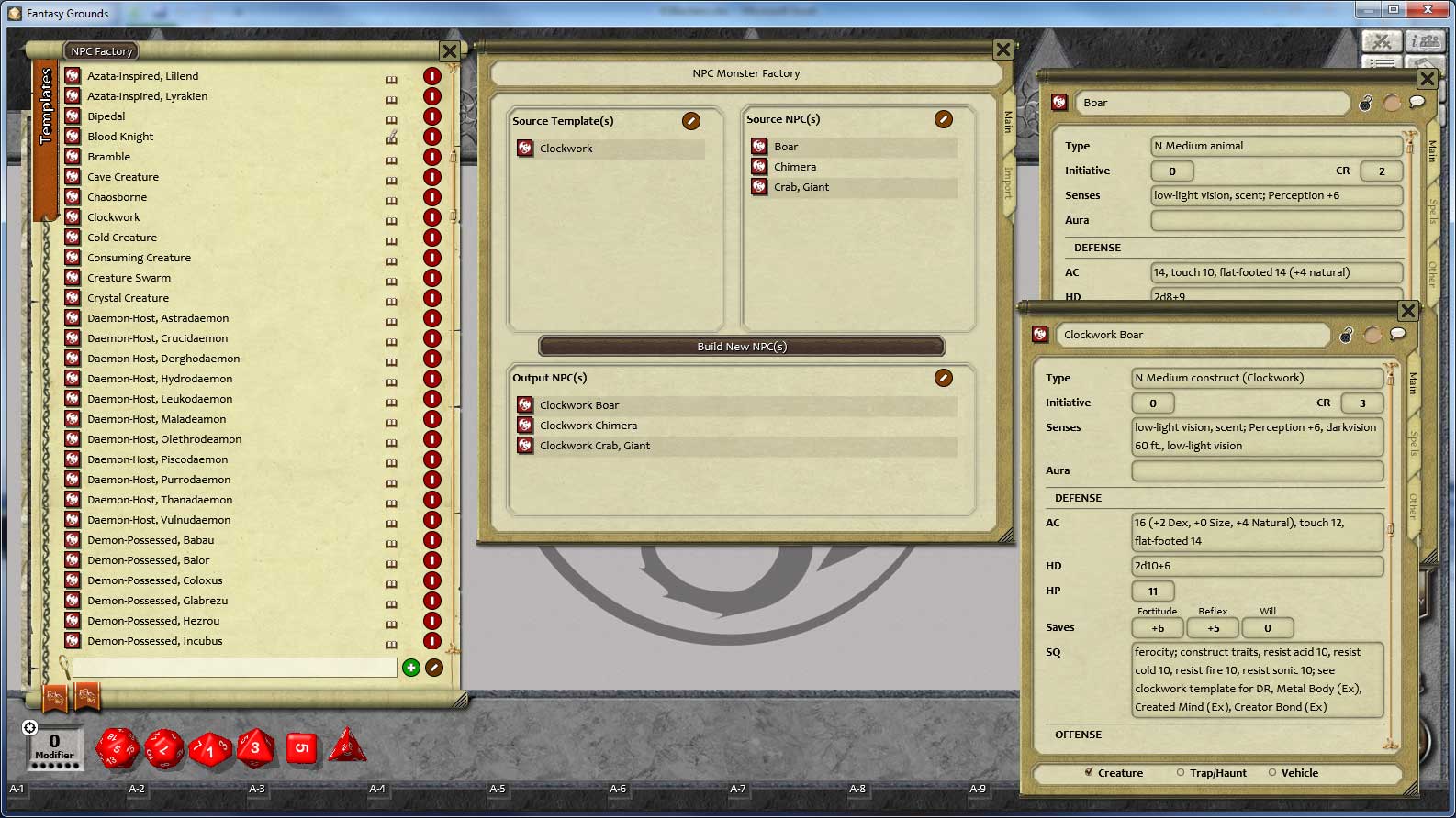 Fantasy Grounds - 3.5E/PFRPG Advanced Bestiary screenshot