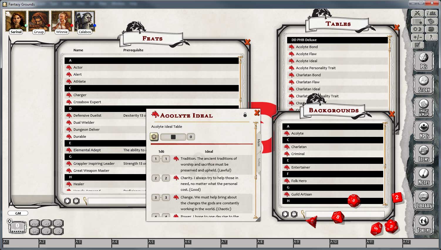 Fantasy Grounds - D&D Player's Handbook screenshot
