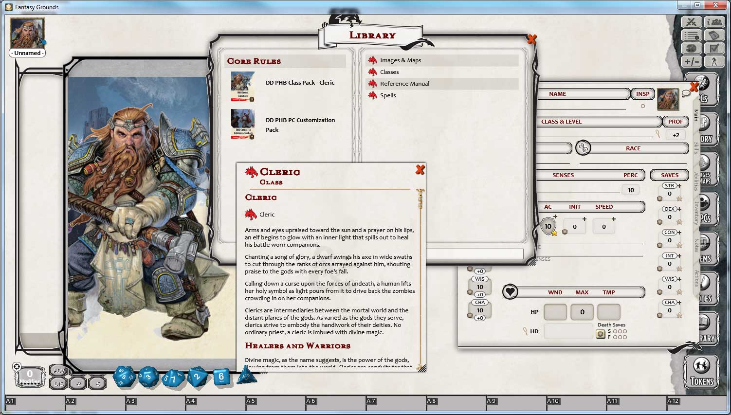 Fantasy Grounds - D&D Cleric Class Pack screenshot