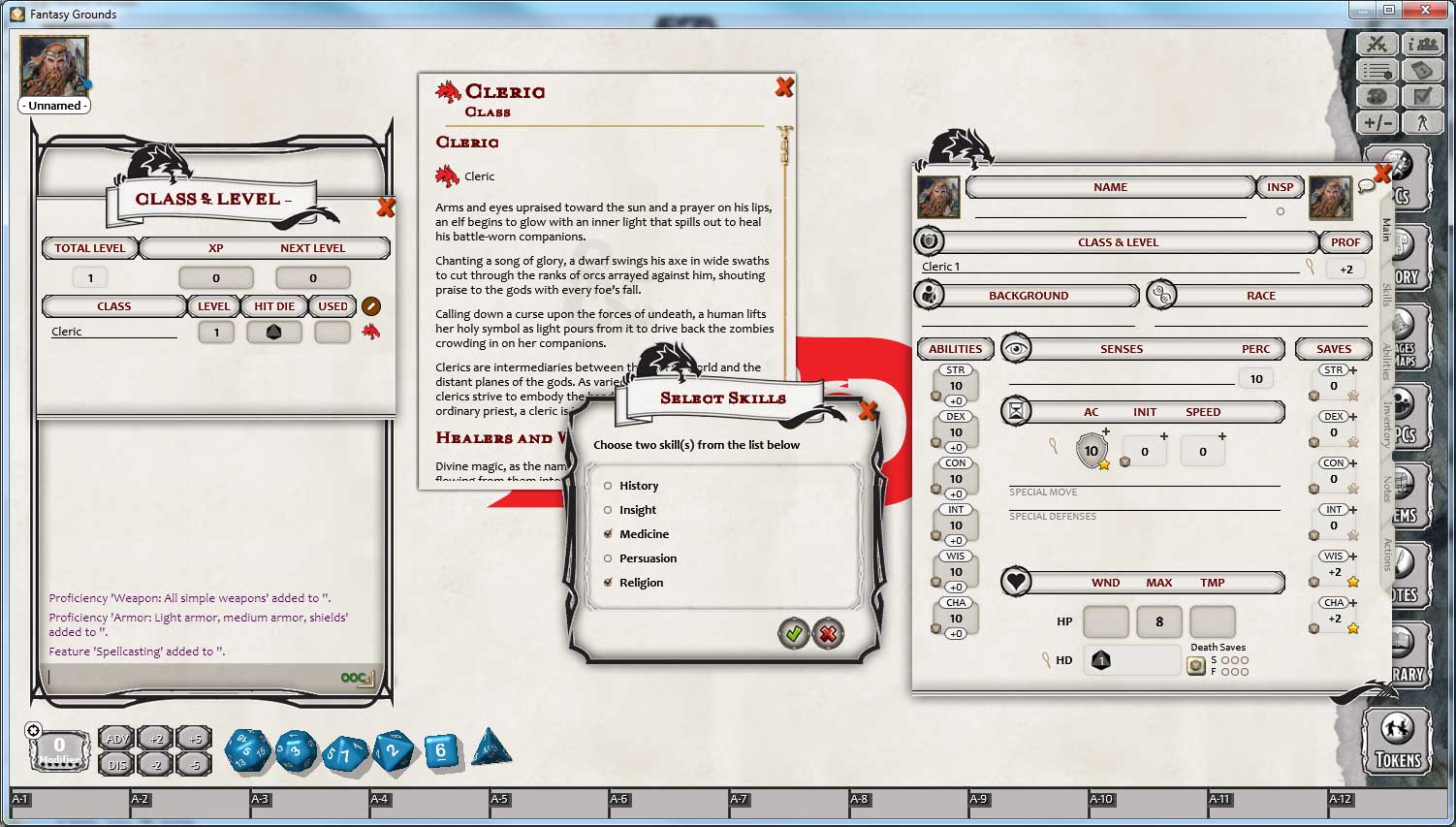 Fantasy Grounds - D&D Cleric Class Pack screenshot