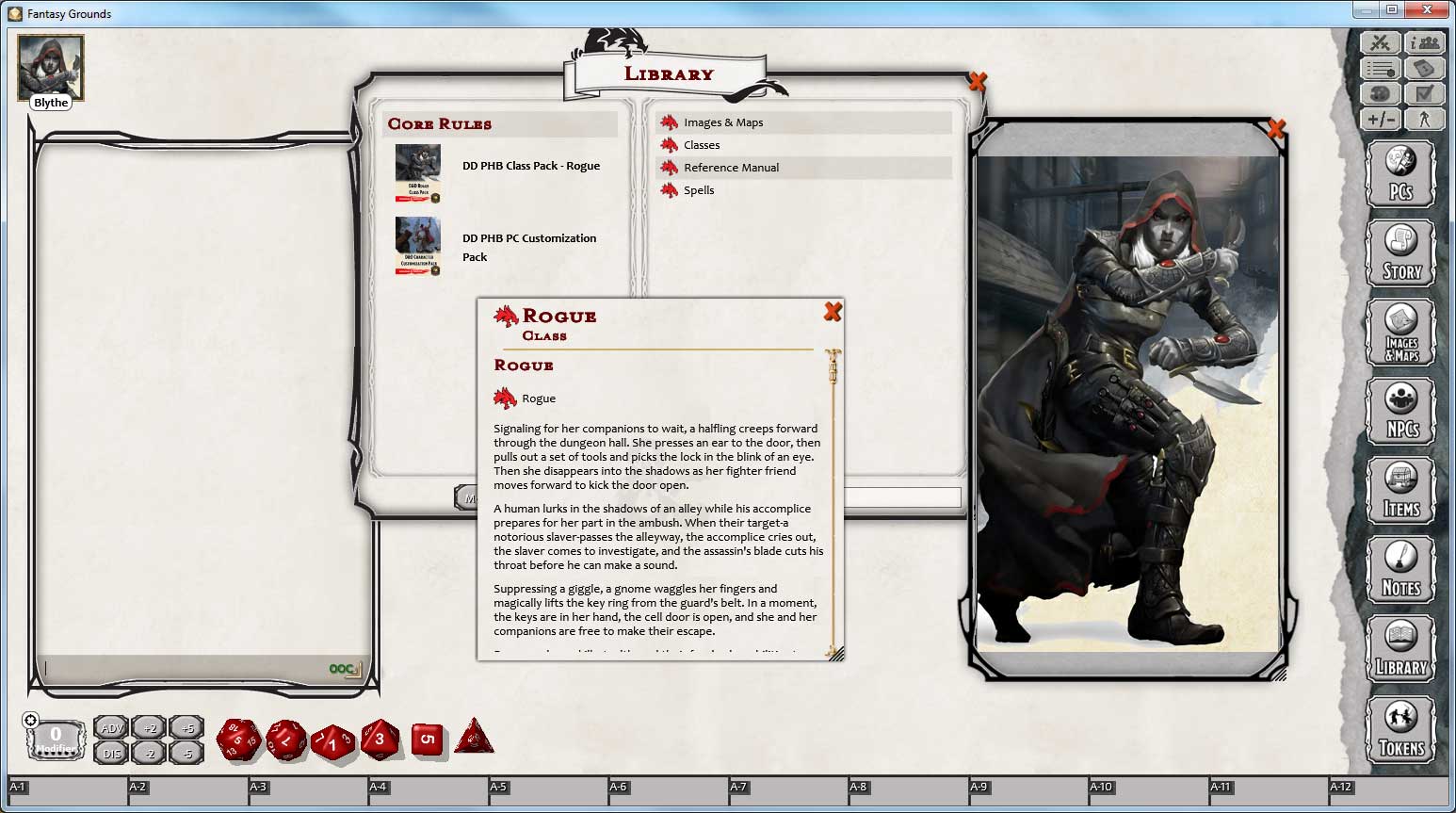 Fantasy Grounds - D&D Rogue Class Pack screenshot