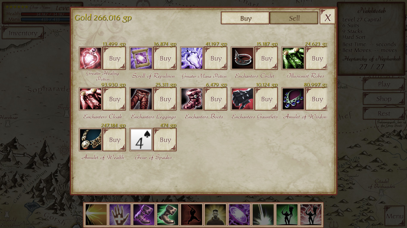FreeCell Quest screenshot