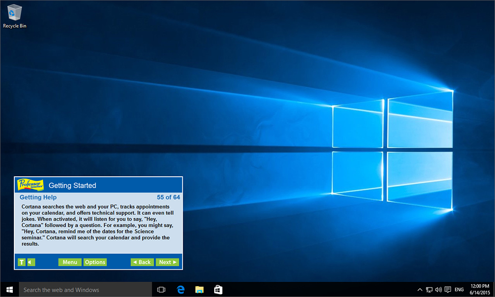 Professor Teaches Windows 10 screenshot